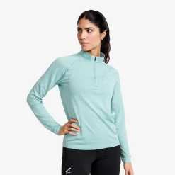 Focus Half-zip Seamless Top Naiset