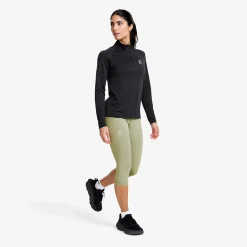 Focus Half-zip Seamless Top Naiset