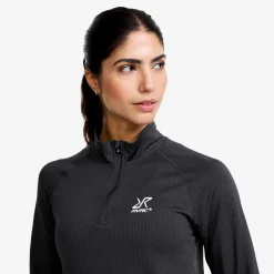 Focus Half-zip Seamless Top Naiset
